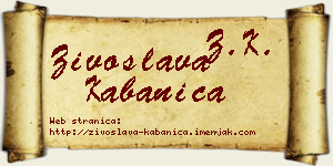 Živoslava Kabanica vizit kartica